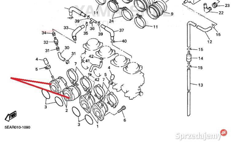 Króciec ssący Yamaha XRJ1300 5EA1358620 oryginał sprzedam