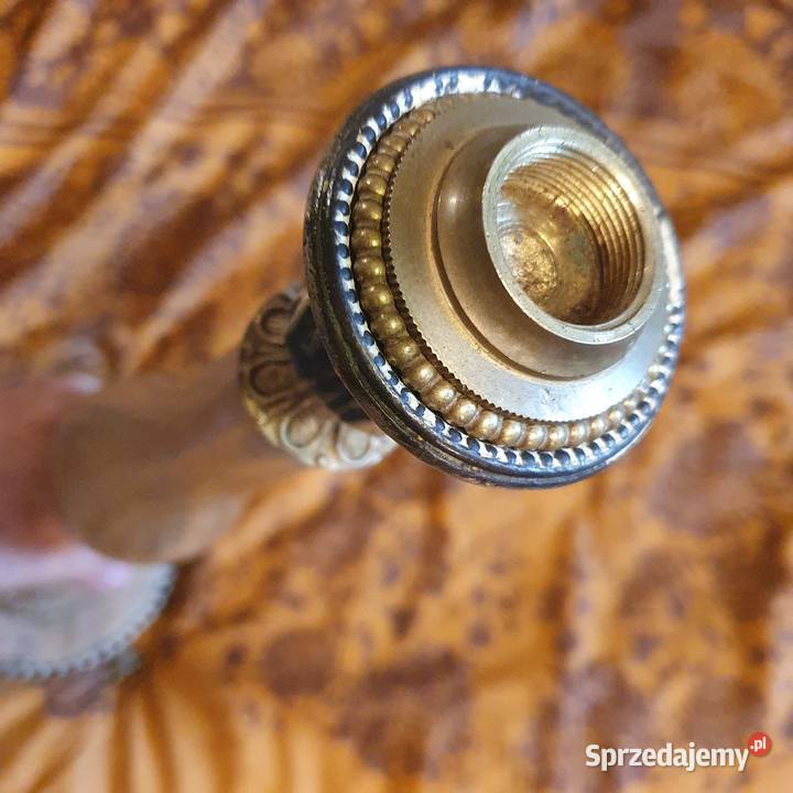 Sprawna masywnakamienna lampa naftowawys 90 Antyki Antyki Wrocław sprzedam