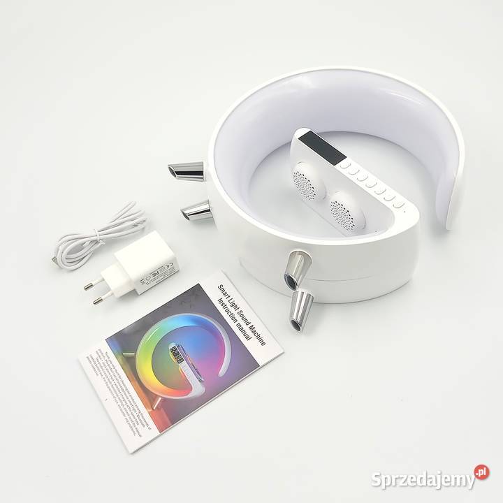 Lampa LED ładowarka głośnik USB bluetooth biały Lampy stołowe i nocne Zawiercie