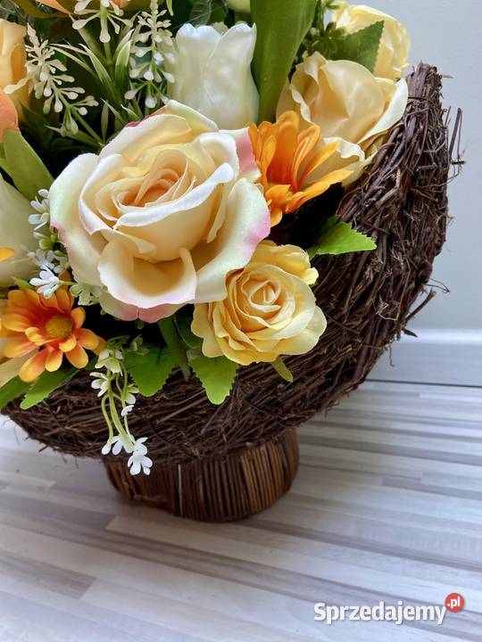 Kompozycja kwiaty sztuczne Kalisz sprzedam