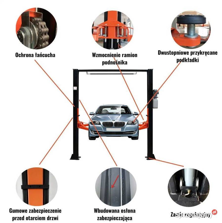 PODNOŚNIK DWUKOLUMNOWY SAMOCHODOWY WARSZTATOWY Toruń