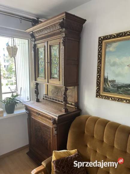 Kredens zabytkowy holenderski antyk lity dąb warmińsko-mazurskie Olsztyn