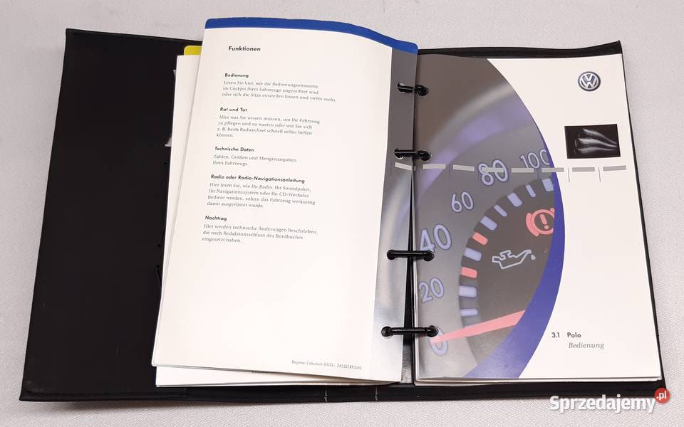 ETUI FUTERAŁ INSTRUKCJA OBSŁUGI VW POLO 9N sprzedam