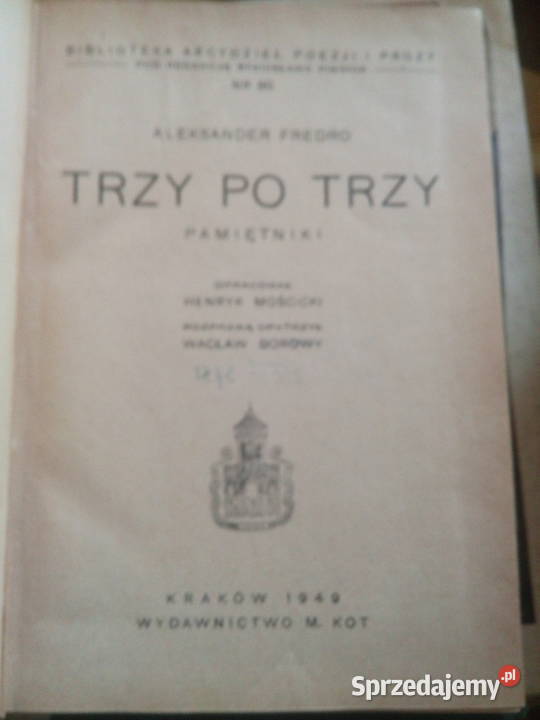 Trzy trzy Aleksander Fredro Warszawa