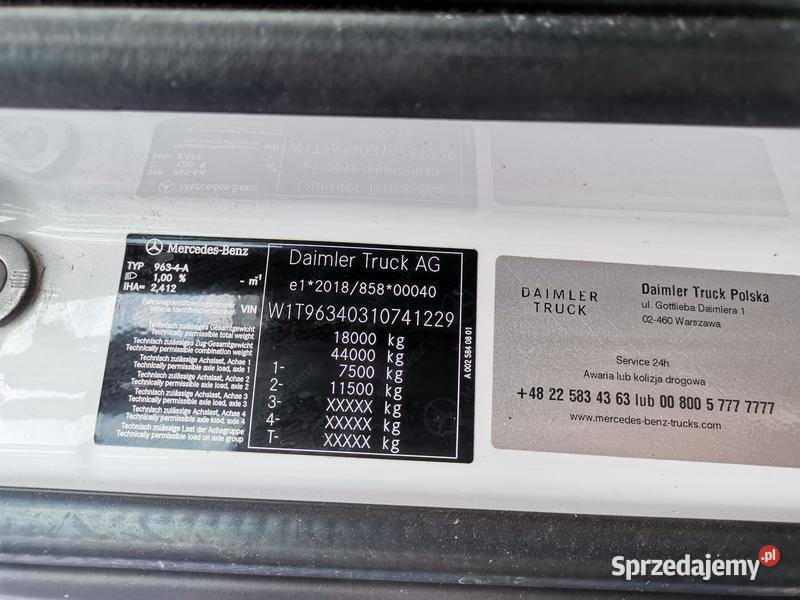 MERCEDESBENZ ACTROS 1848 2023 1280900 ccm 476