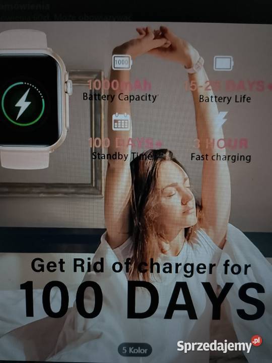 Smartwatch Fitness Tracker złoty z akumulatorem łódzkie