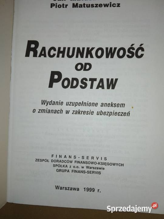 Rachunkowość podstaw zbiór zadań Pruszków sprzedam