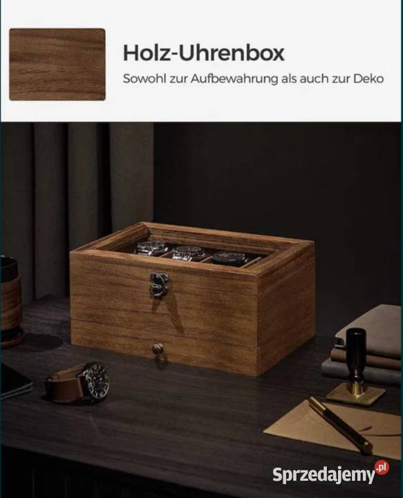 Nowa szkatułka na zegarki pudełko Wielofunkcyjne Pozostałe