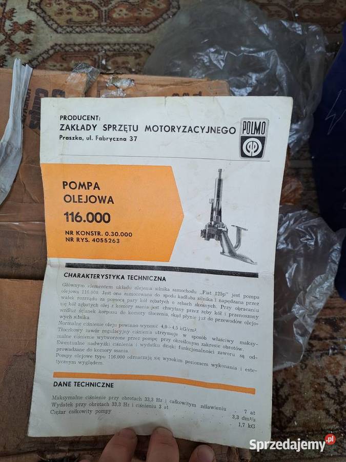Fiat FSO 125p pompa oleju nowa Wrocław sprzedam