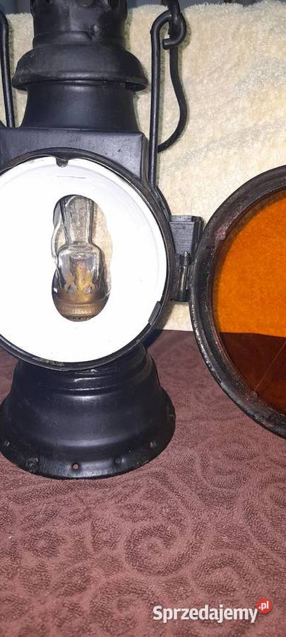 Lampa kolejowa zachowana oryginalnie sprawna Antyki Warszawa