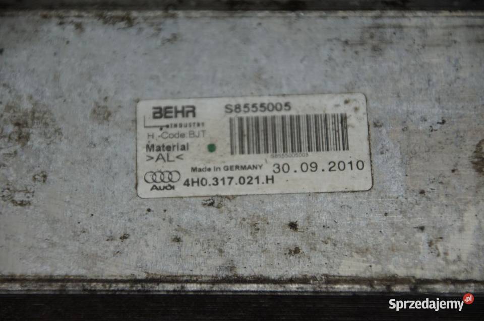 CHŁODNICZKA OLEJU AUDI A8 D4 4H0317021H Lipno