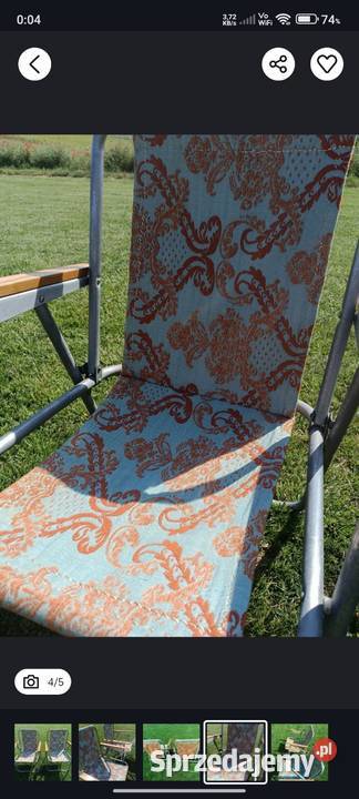 Fotele składane PRL vintage Markowa