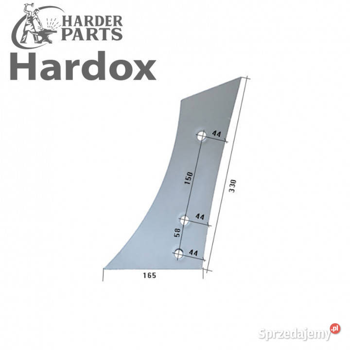 Pierś HARDOX 3450523/L SU1KL części do pługa LEMKEN