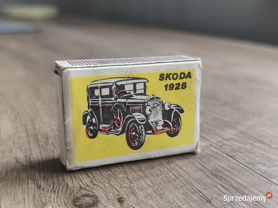Zabytkowe zapałki Czechowice Skoda 1928 PRL