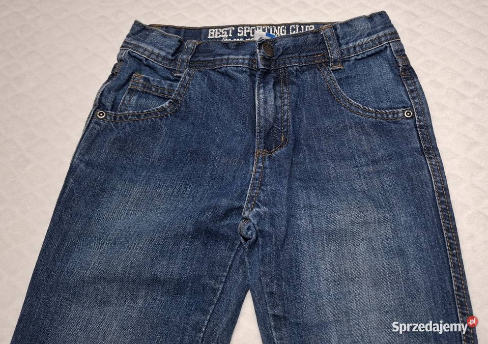 Spodnie chłopięce dżinsy niebieskie Topolino 128 Czeladź