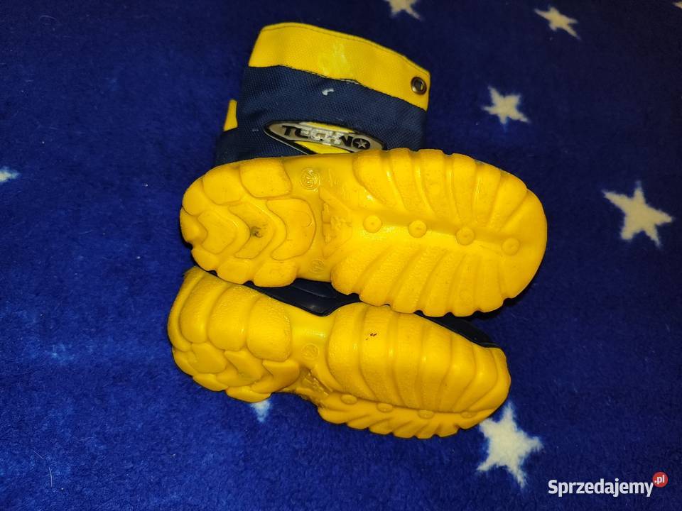 Granatowo żółte śniegowce rozmiar 2425 Kamień Pomorski