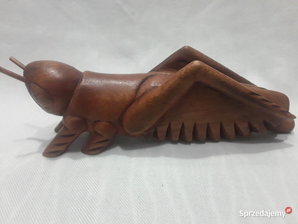 FIGURKA SZARAŃCZA KONIK POLNY DREWNO RZEŻBA Dekoracje i ozdoby Zamość sprzedam