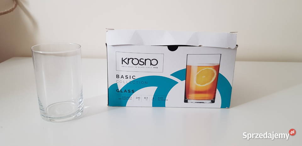 Nowe Proste szklanki Krosno Basic 250 ml Warszawa