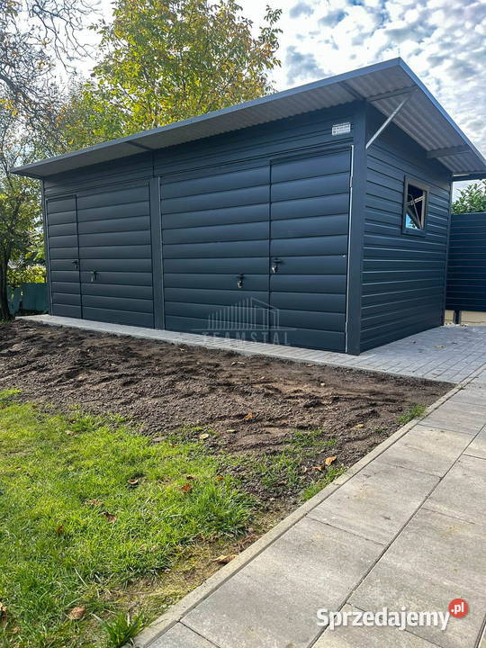 Garaż blaszany Schowek 6x3m 2x brama uchylna 2x Brzesko