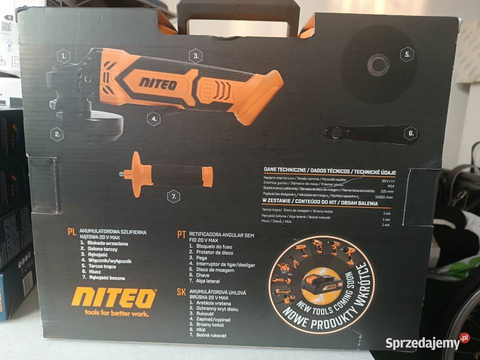 Szlifierka kątowa NITEO TOOLS 20V Mobilność i opolskie sprzedam