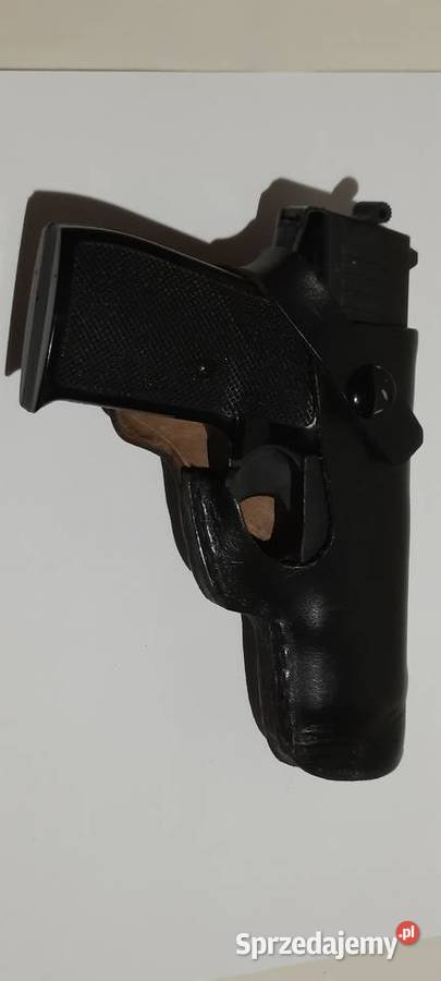 Kabura do pistoletu czarna skórzana Militaria