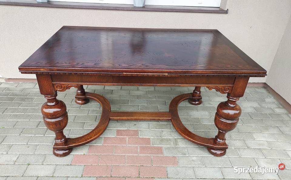 Stary stół solidny rozsuwany 91x140255 renowacji Tczew