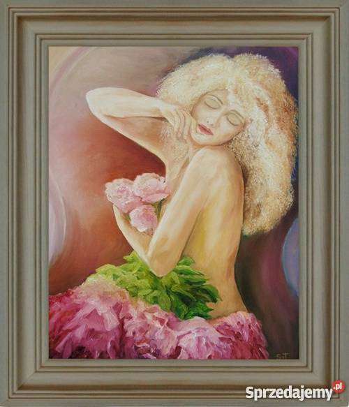 Obraz olejny Akt z kwiatami lubelskie Lublin
