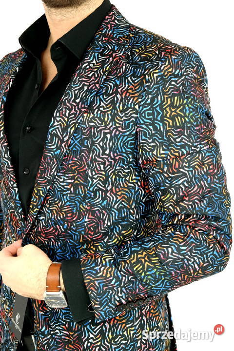 GIOVANNI PERA Marynarka Męska D804 kolorowa Rozmiar M Ostrów Wielkopolski