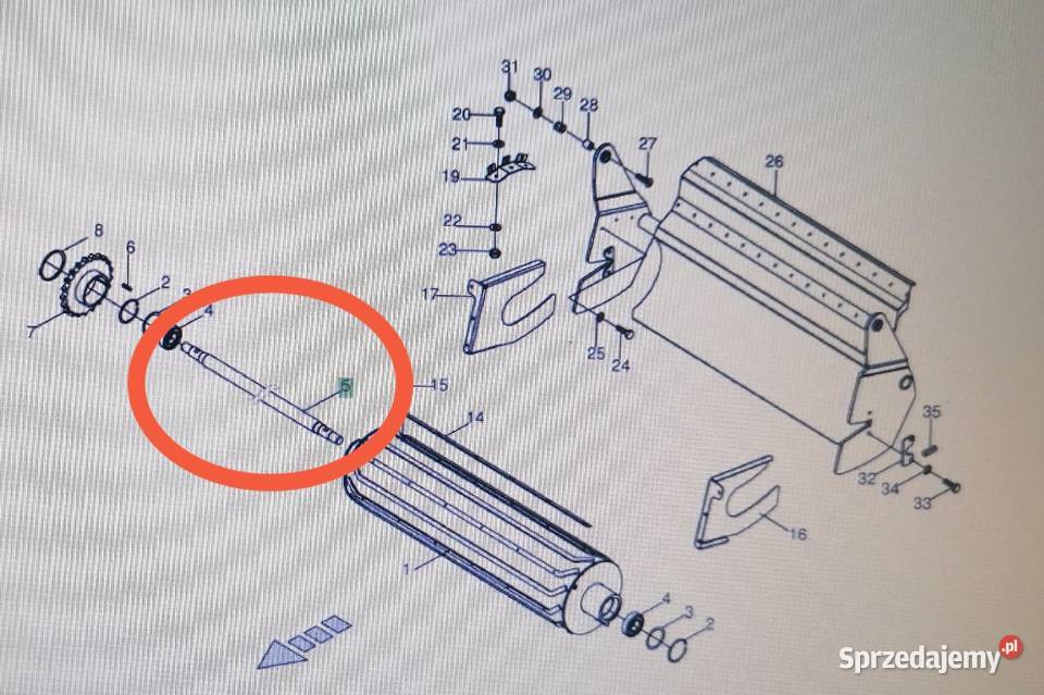 Oś wału Krone Comprima Cf 155XC Krone Zajęczniki sprzedam
