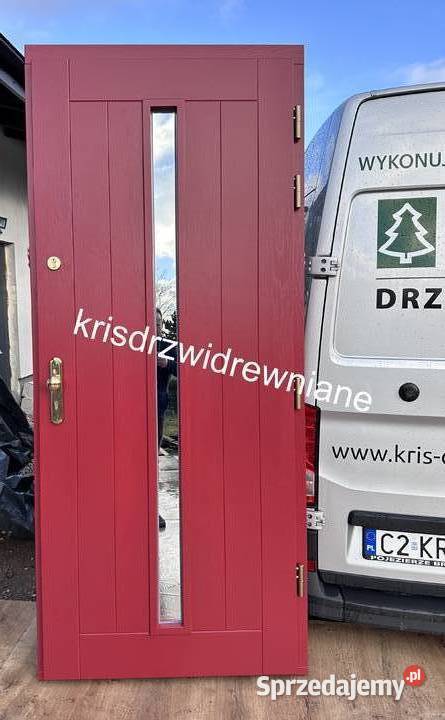Drzwi zewnętrze drewniane czarne 9017 CAŁA kujawsko-pomorskie