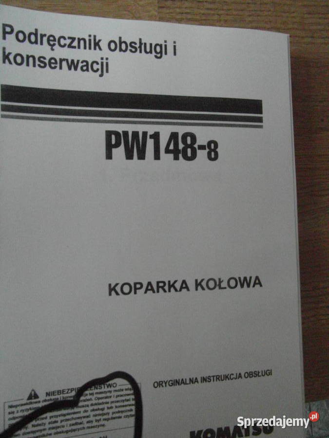 dtr instrukcja obsługi koparka komatsu pw1488 i Kultura i Rozrywka Szczecin