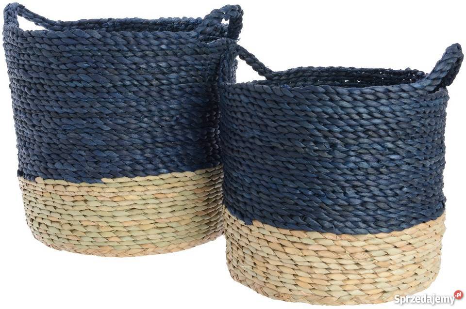 Kosze komplet 2 z liści kukurydzy Kanie