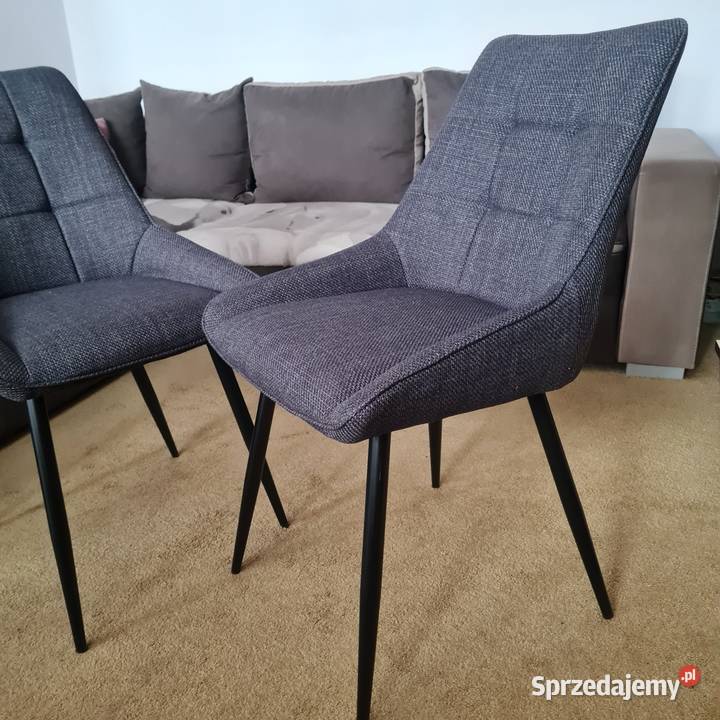 krzesła GLAMOUR szare PLAMOODPORNE NOWE Ostrowiec Świętokrzyski sprzedam