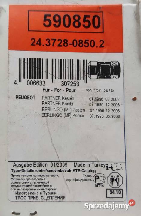 Linka sprzęgła do Berligo Partner świętokrzyskie Chęciny