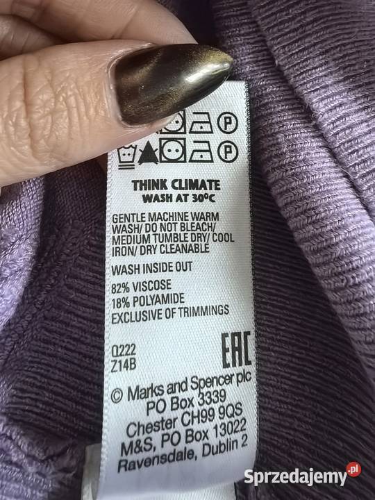 Sweter damski size M lila Wkładane przez głowę  Wrocław