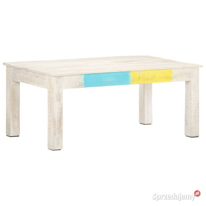 Stolik kawowy biały 110 x 60 x 45 lite drewno Warszawa sprzedam