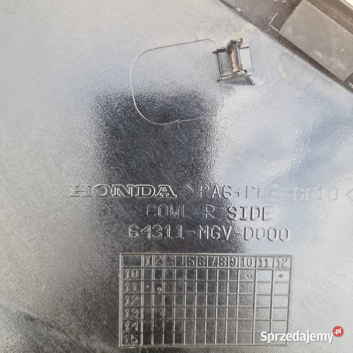 HONDA CBR 600F PC41 CBR600F BOK OWIEWKA OSŁONA Szyby i owiewki Bieleń