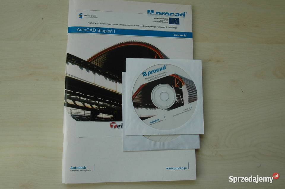 materiały szkoleniowe AutoCAD stopień I płyty CD Pozostałe Gdynia