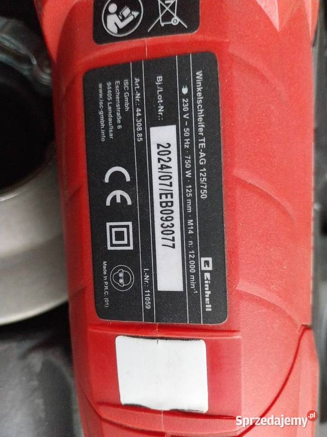 Szlifierka kątowa 125 einhell z walizką Łańcut