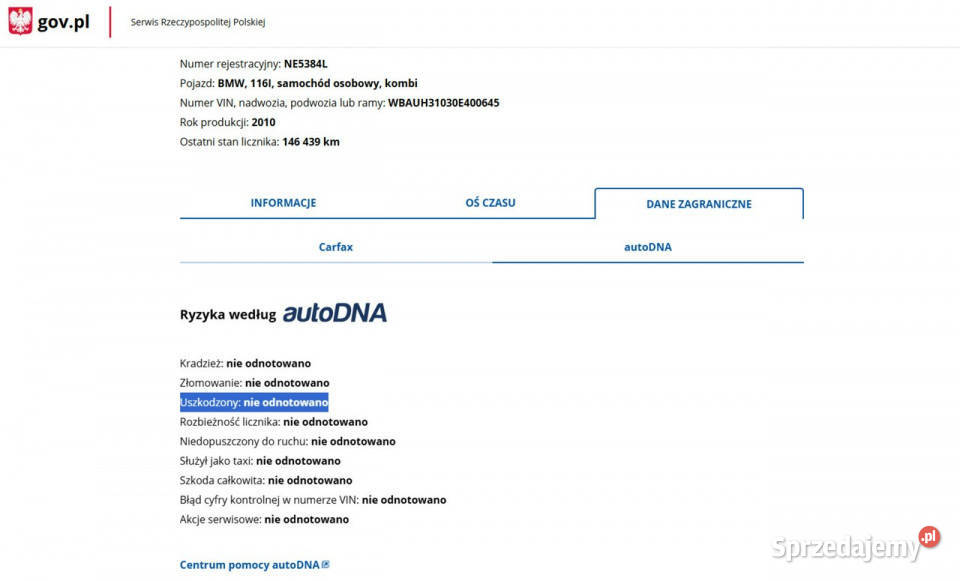 BMW 116 20 Benzyna Zarejestrowany Ubezpieczony 1995cm3 Elbląg