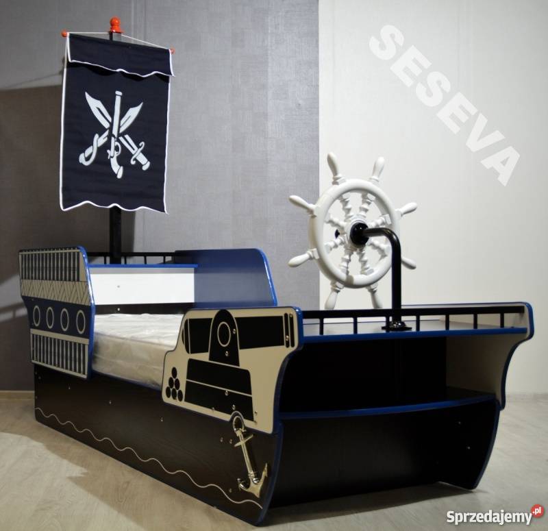 MEGA Łóżko Dziecięce Dzieci PIRAT Półki OKAZJA Meble Szczecin