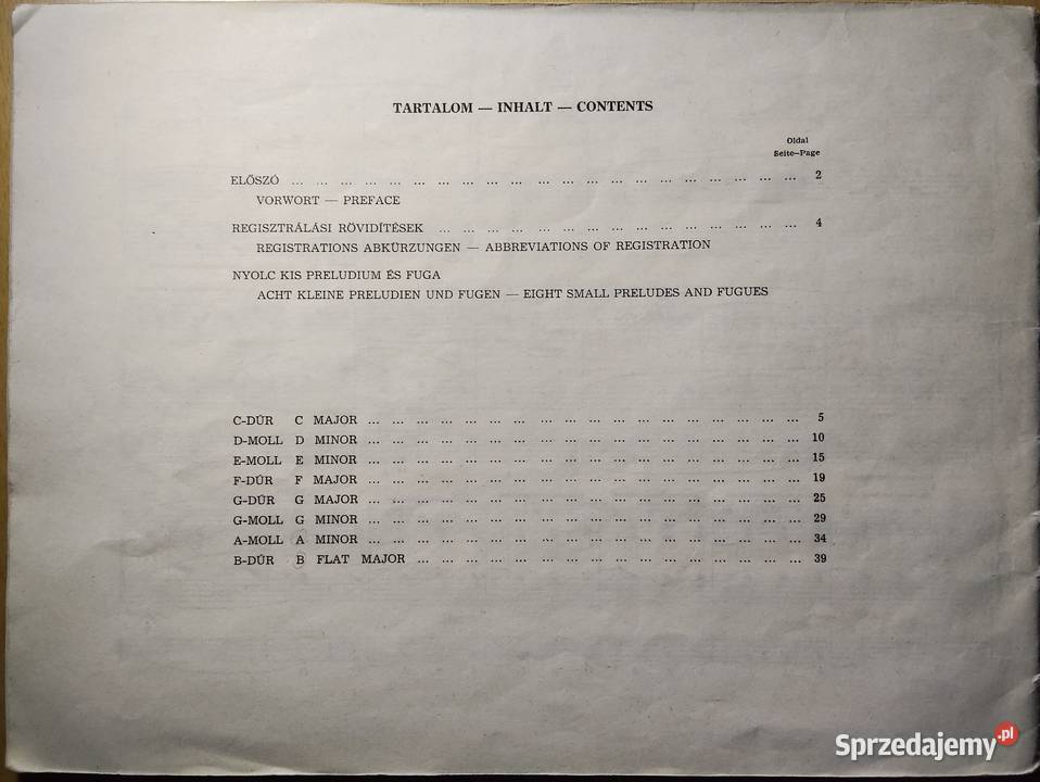 Jan Sebastian Bach Osiem małych preludiów i fug Muzyka Szczecin