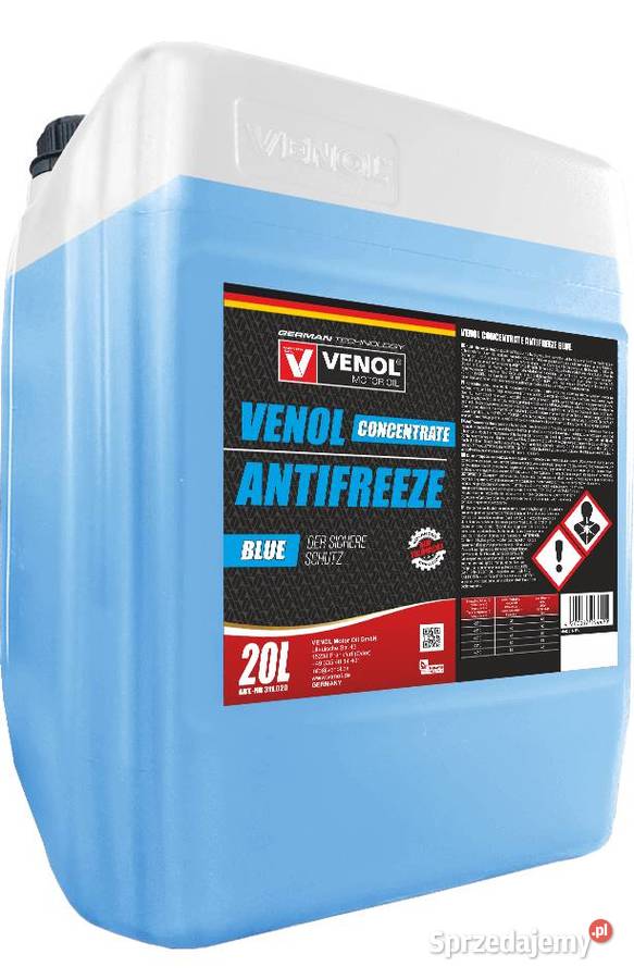 Koncentrat płynu do chłodnic VENOL ANTIFREEZE Płyny do chłodnic Sieradz sprzedam