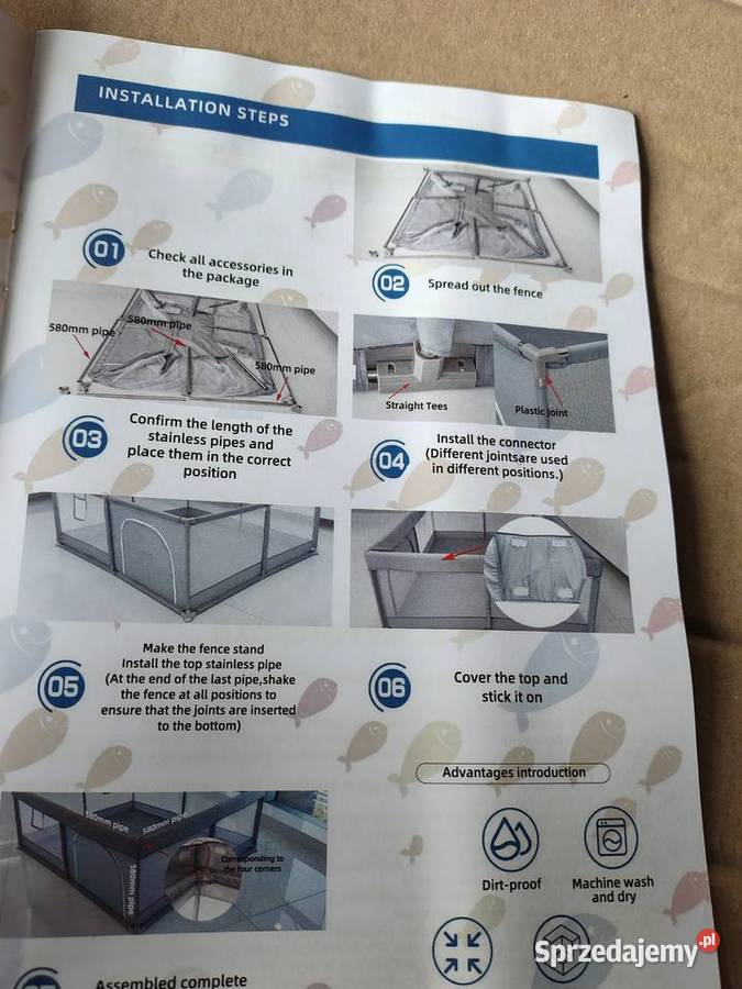 Gupamiga Kojec dzieci do zabawy 120 x 120 x 66 Zawiercie