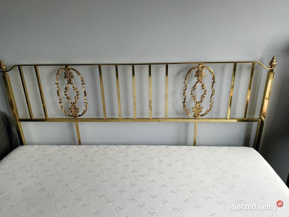 Włoskie łóżko z lat 60tychMosiądz Meble Dobroń