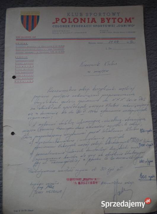 Polonia Bytom listy do klubu 1974 1975 Chuligani Pozostałe Piekary Śląskie