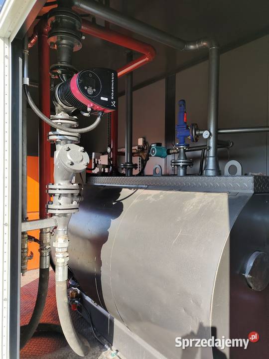 Mobilna kotłownia kontenerowa 600KW CO CWU olej Radomsko