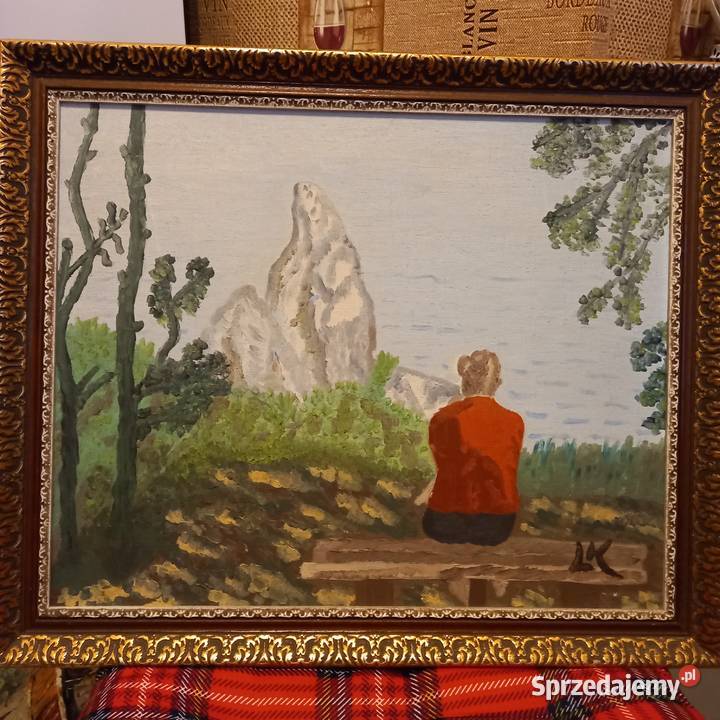 Obraz olejny Zadumana kobieta Gorzów Wielkopolski