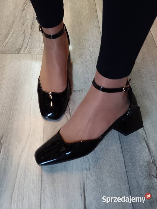 41 Czarne czółenka wieczorowe z zapięciem NOWE Kraków