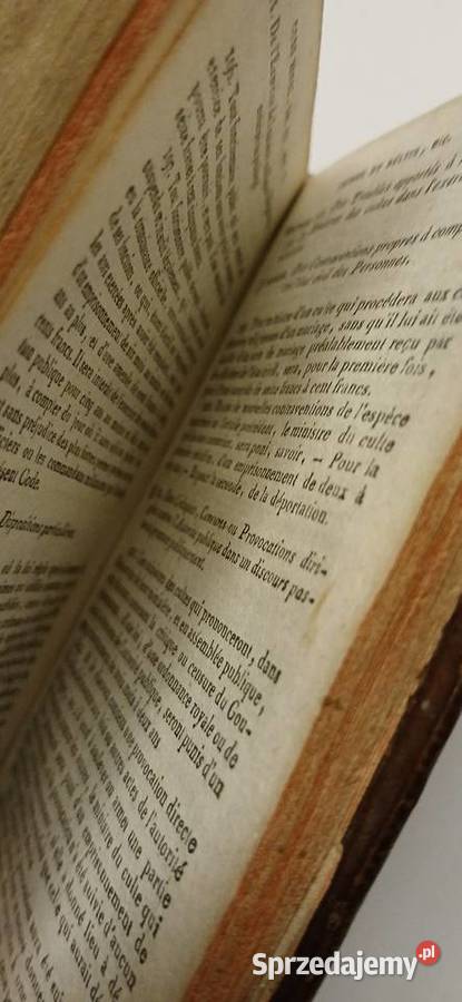 Starodruk z epoki napoleońskiej prawo LES CINQ